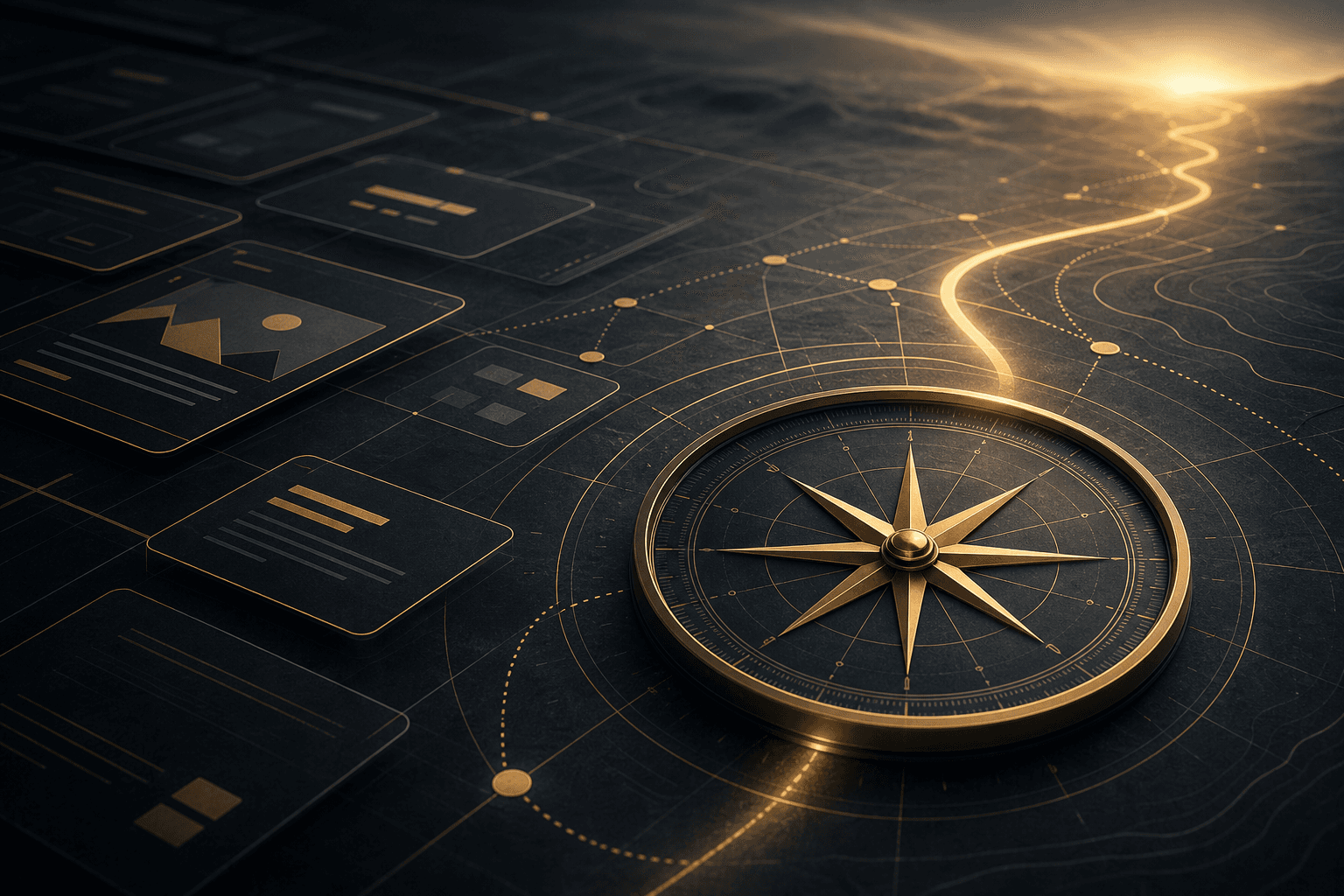 Abstract visualization of strategic direction, roadmap clarity, and partnership focus